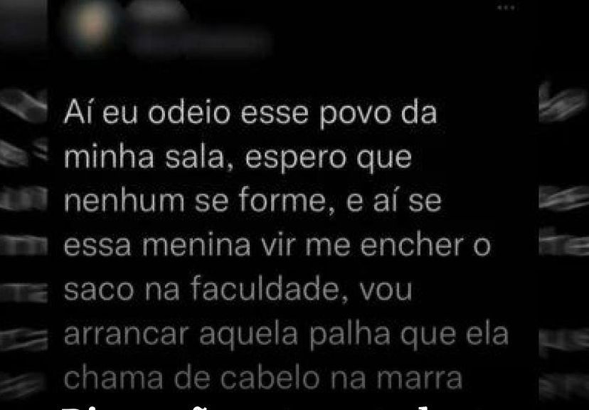 Discussão entre duas estudantes acaba em ofensa racista: ”Cabelo de palha”