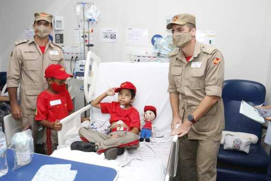 Menino de 9 anos tem cabeça atingida por trave durante atividade do Projeto Bombeiro Mirim