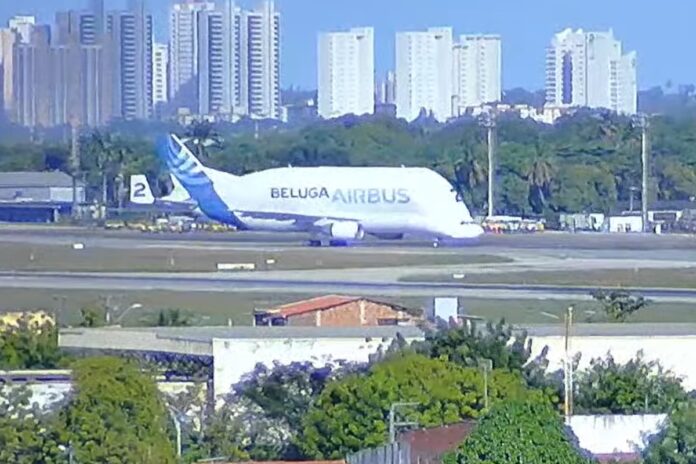 Está no brasil o exótico avião beluga pela primeira vez na história