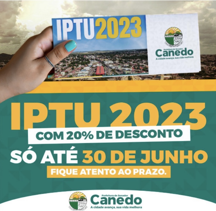 Contribuinte tem até dia 30 para pagar ITU e IPTU com 20% de desconto