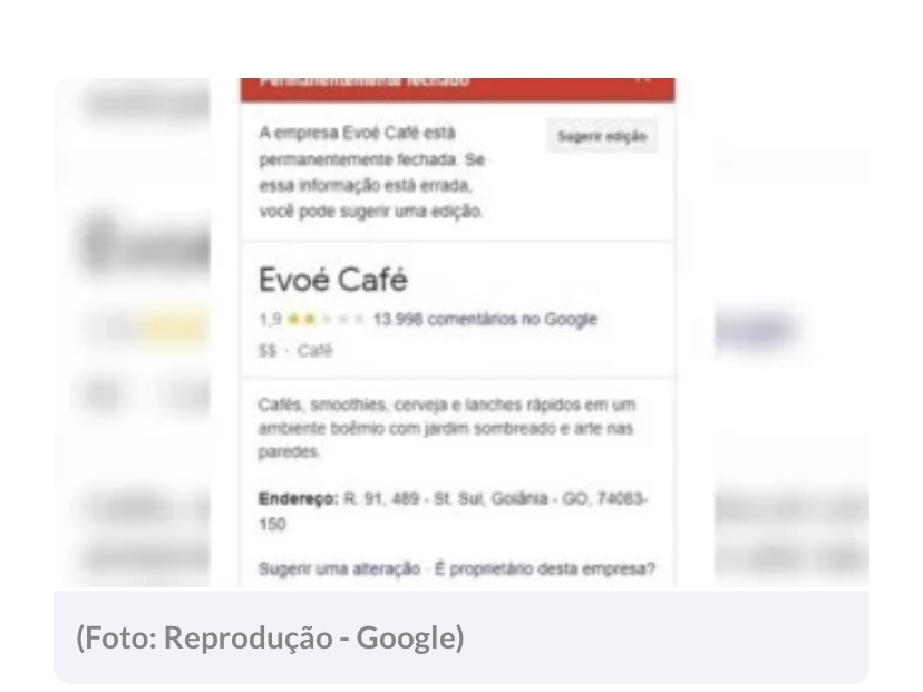 Cafeteria aparece como “permanentemente fechada” após dona cuspir em motorista de aplicativo