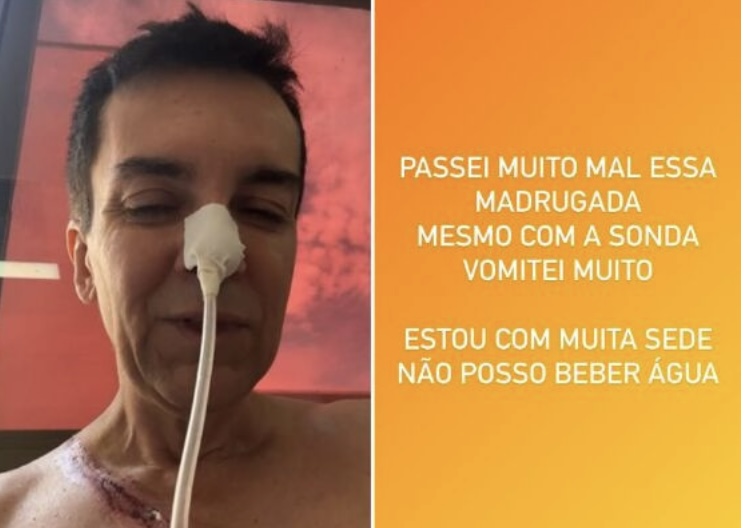 Regis Danese passa mal e afirma não poder beber água