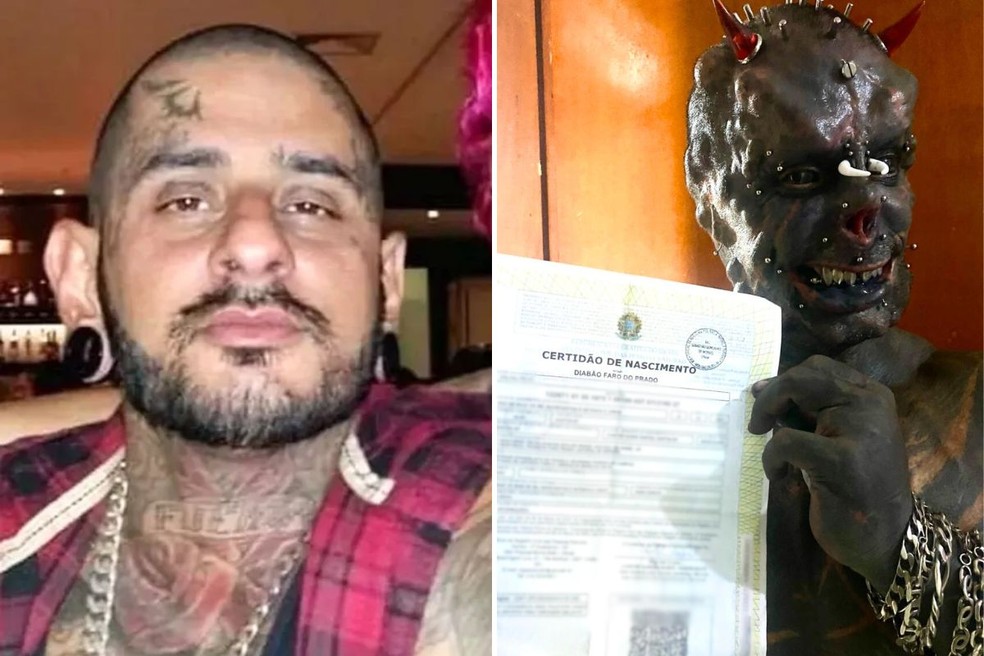 Diabão no documento: Tatuador com recorde no Guinness muda de nome porque ‘já não era mais a mesma pessoa’